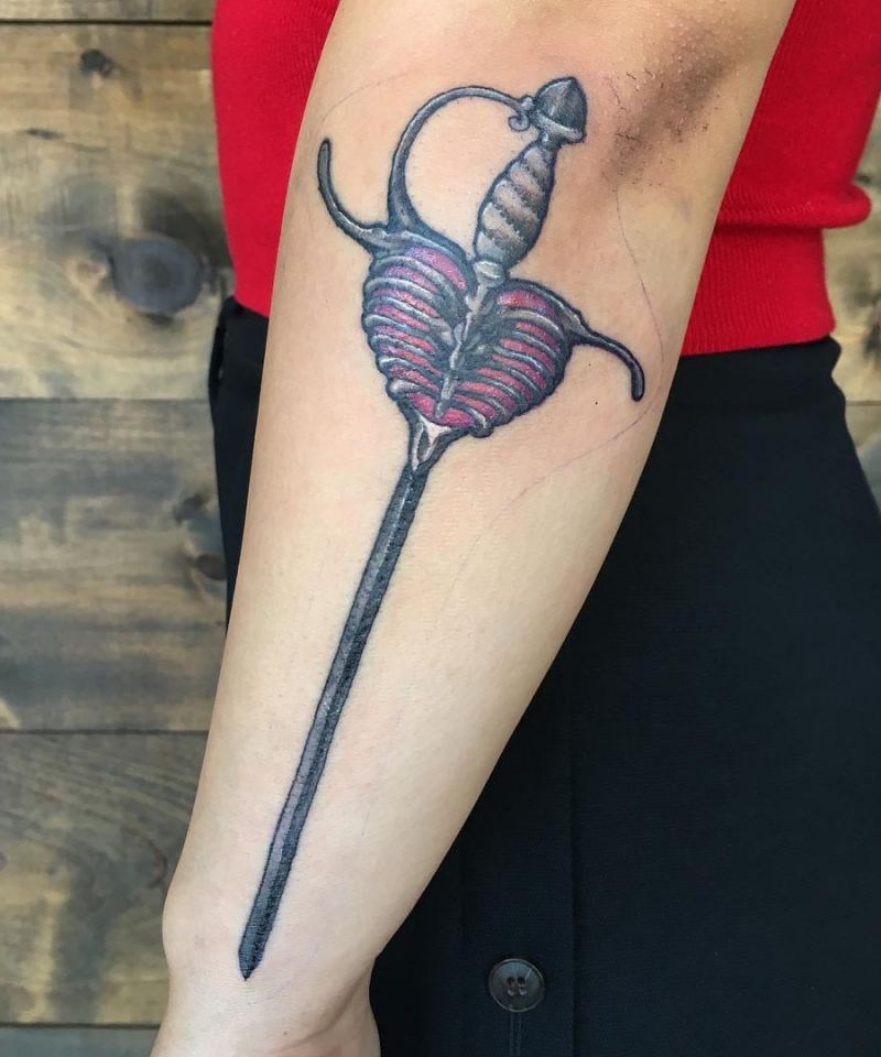 27 Pretty Rapier Tattoos You Must Try