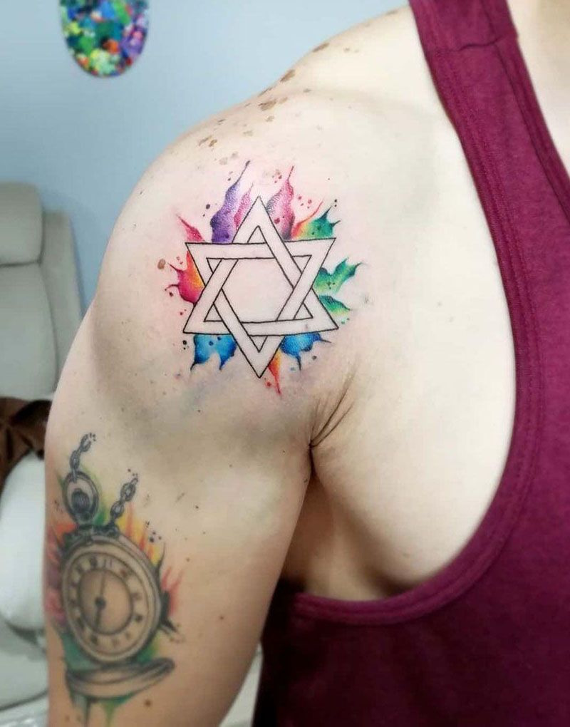 30 Pretty Star of David Tattoos You Must See