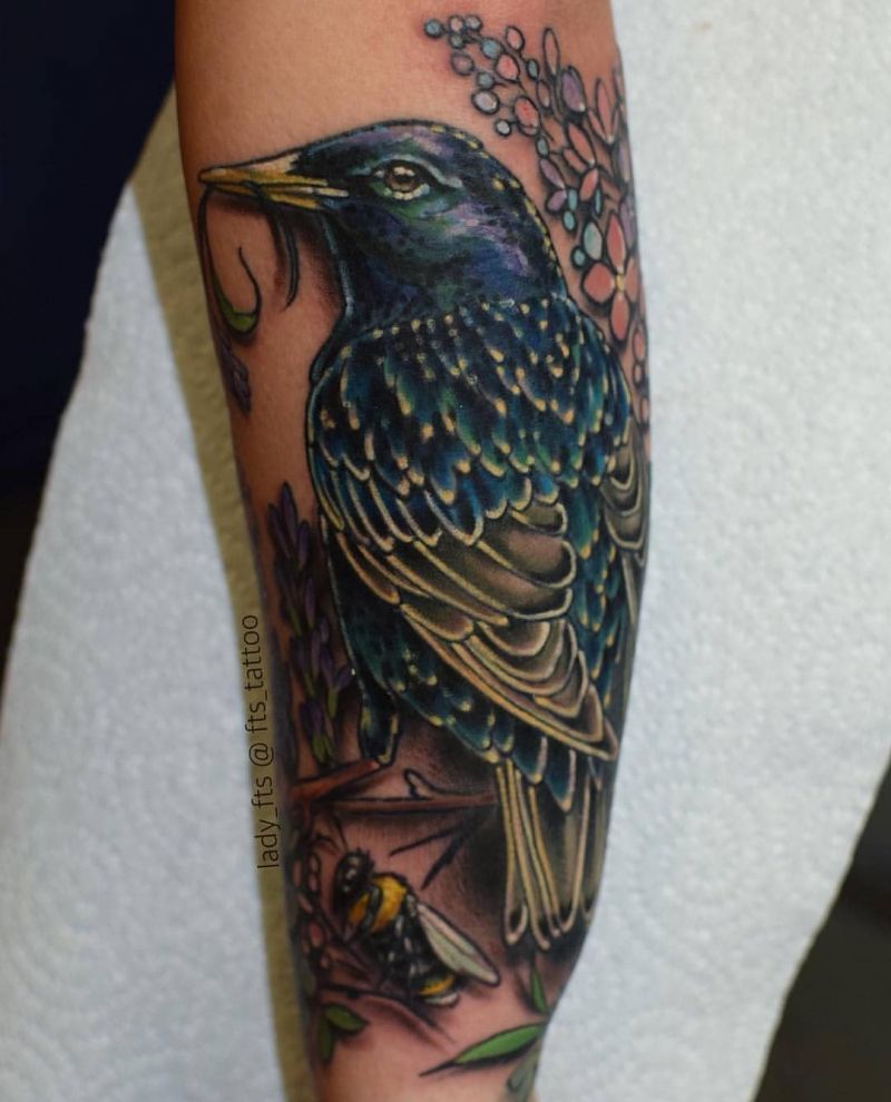 30 Pretty Starling Tattoos You Must Love