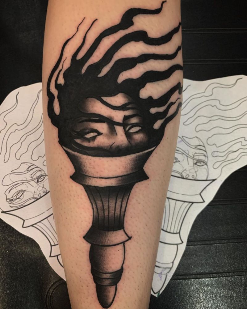 30 Gorgeous Torch Tattoos to Inspire You