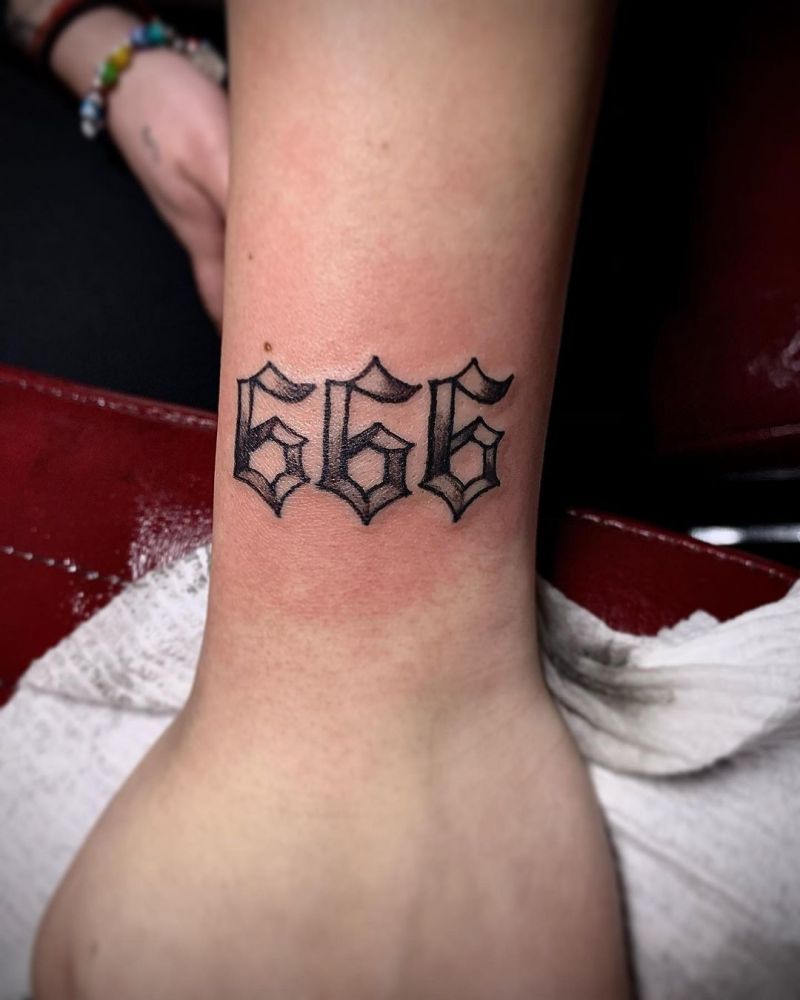 30 Pretty 666 Tattoos to Inspire You