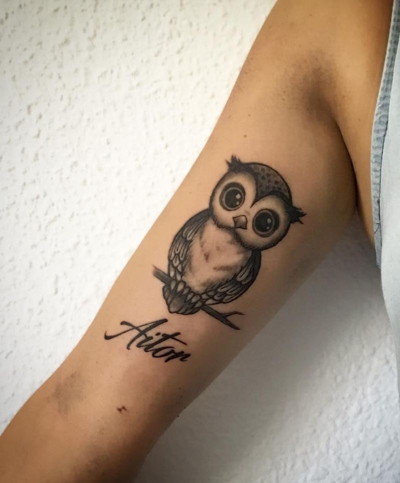 30 Cute Baby Owl Tattoos You Can Copy