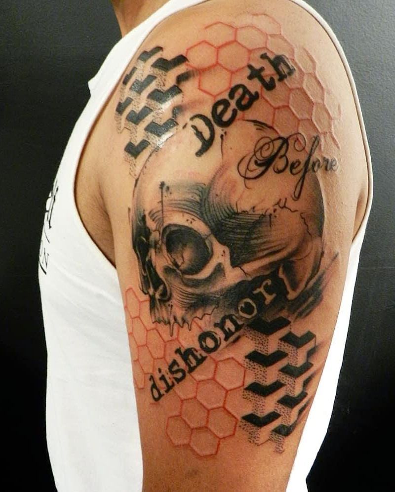 30 Pretty Death Before Dishonor Tattoos for Your Inspiration