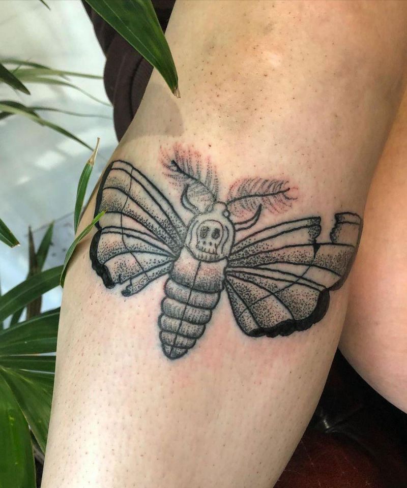 30 Gorgeous Death Moth Tattoos for Your Inspiration