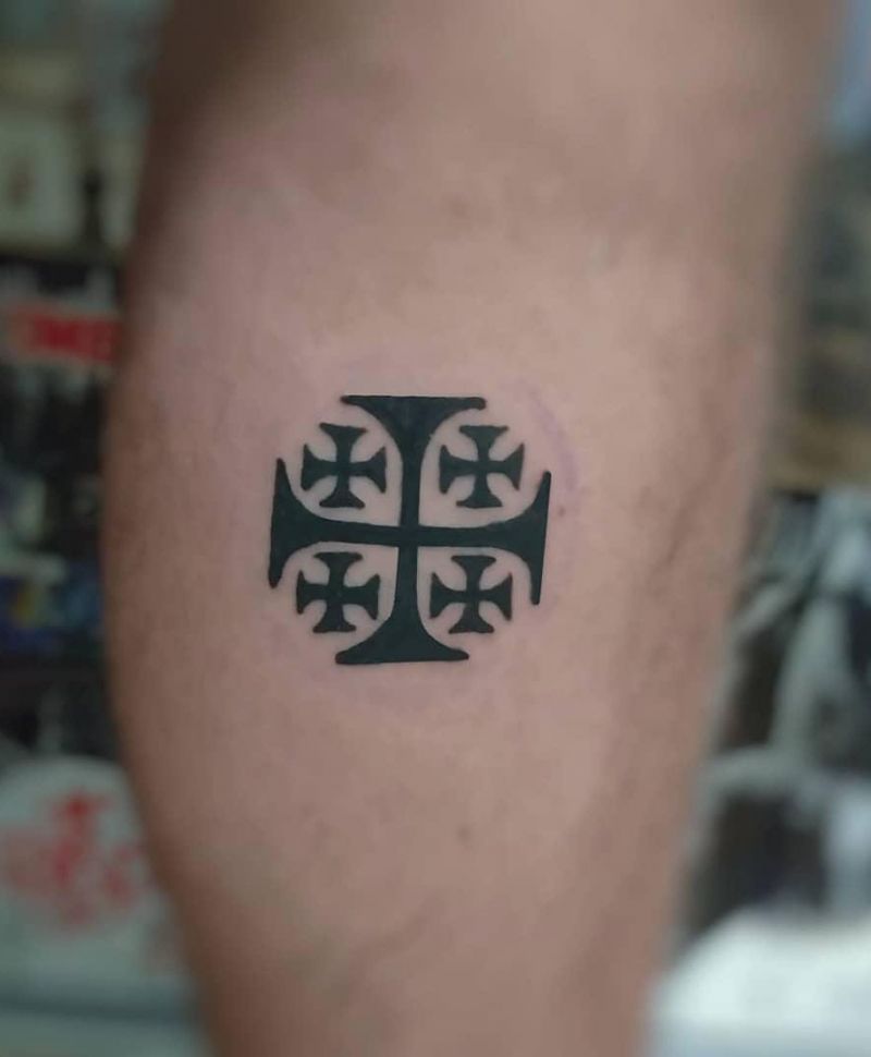 16 Gorgeous Jerusalem Cross Tattoos to Inspire You