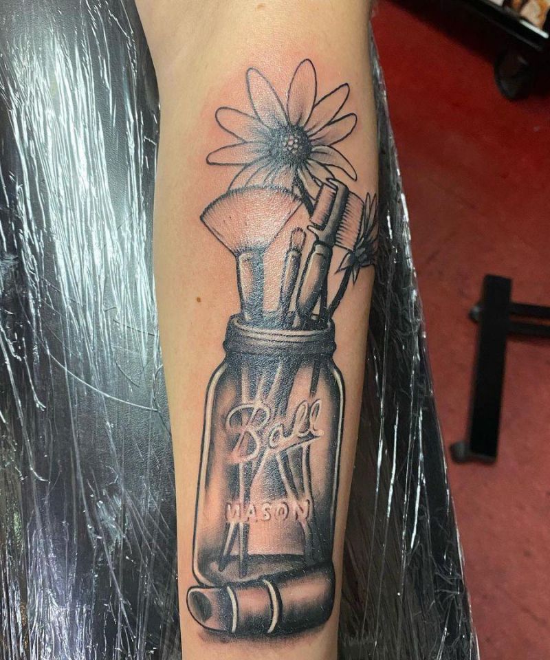 30 Pretty Mason Jar Tattoos You Must Love