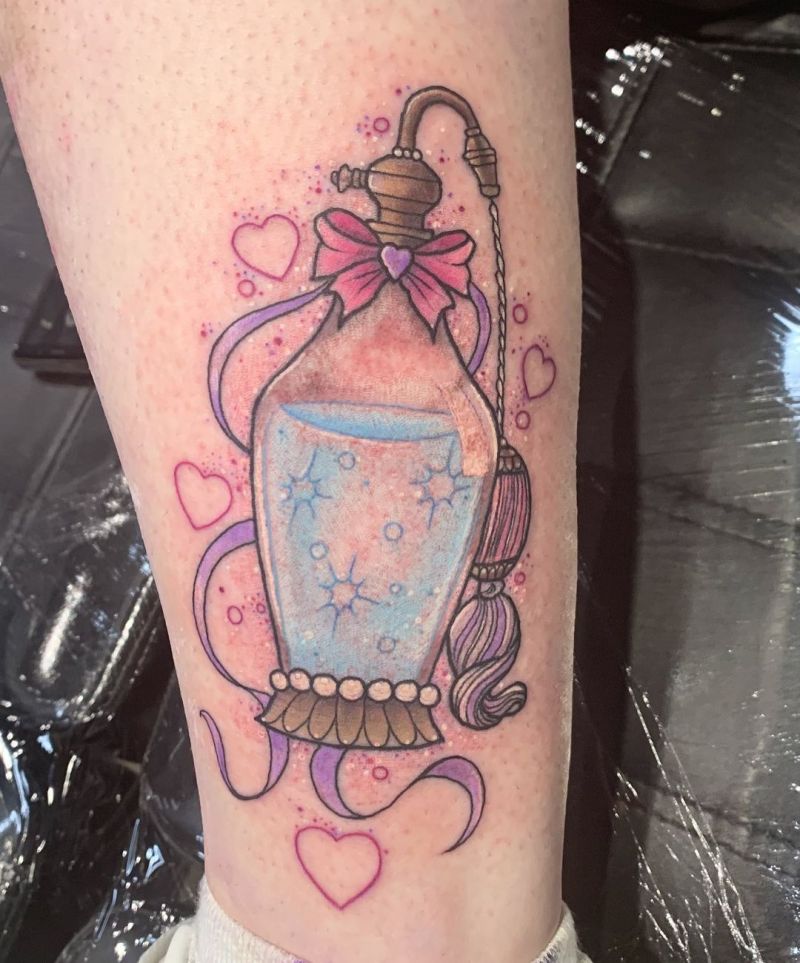 30 Elegant Perfume Bottle Tattoos You Can Copy