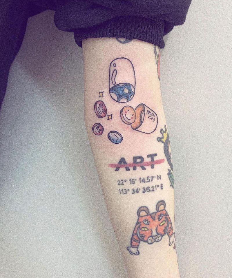 30 Unique Pill Tattoos to Inspire You