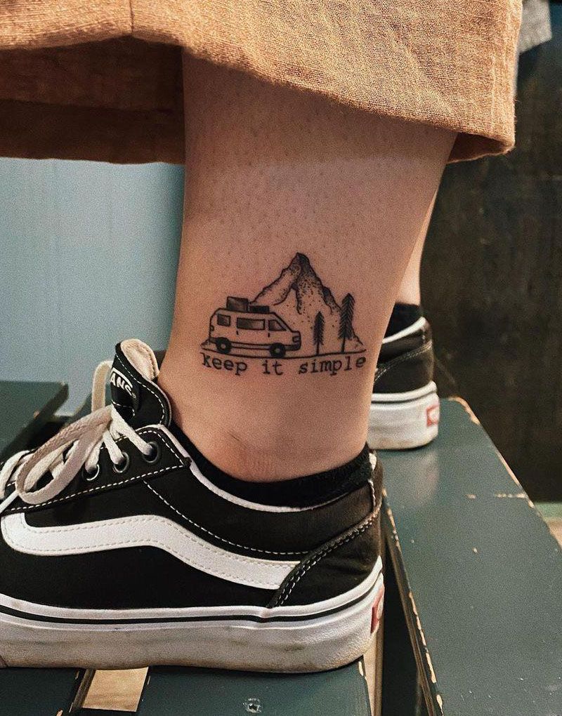 30 Pretty Road Trip Tattoos to Inspire You