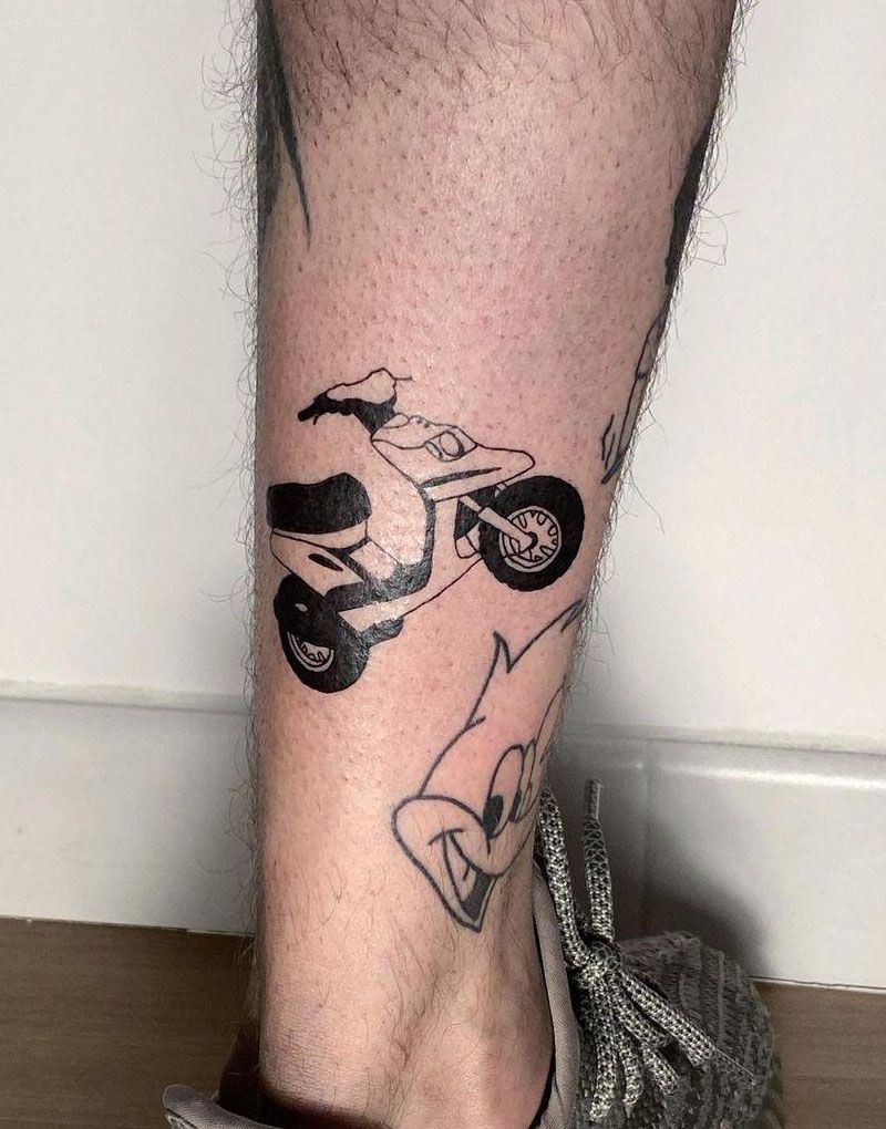 30 Pretty Scooter Tattoos You Will Love