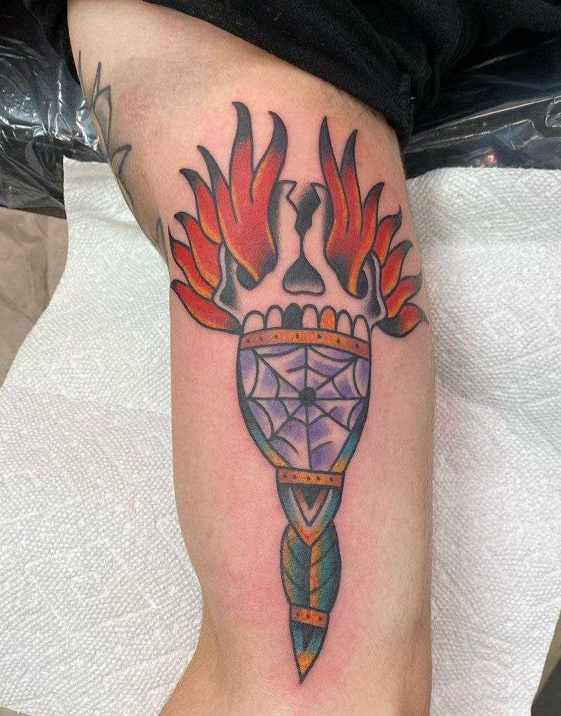 30 Gorgeous Torch Tattoos to Inspire You