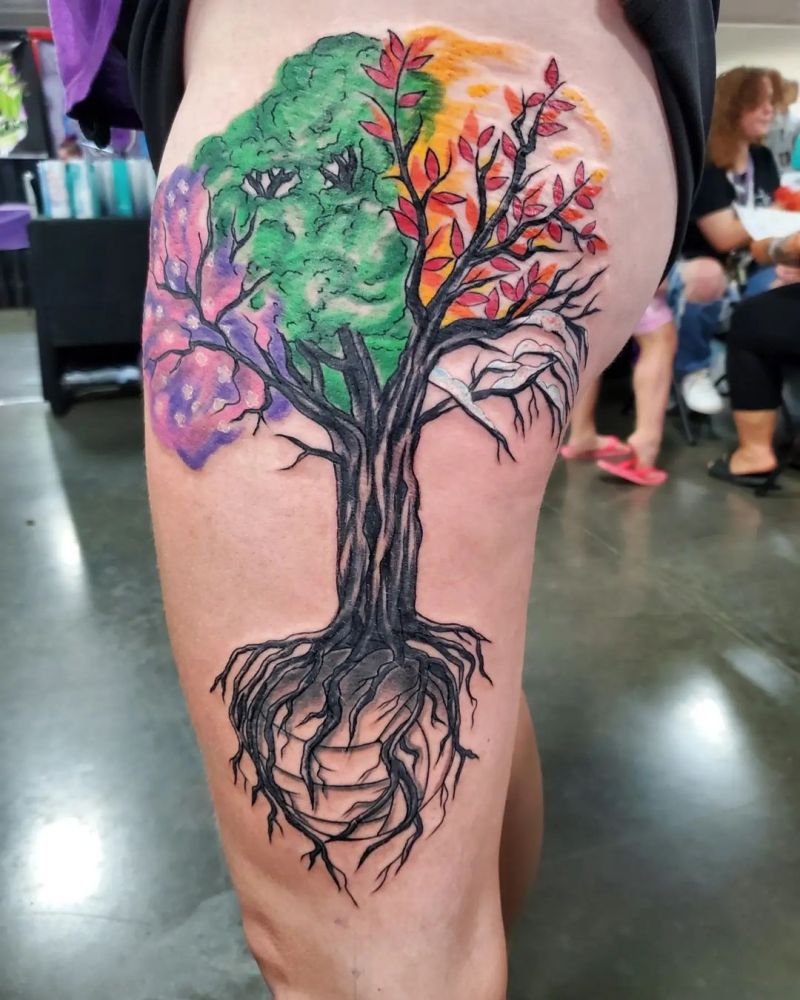 30 Pretty Tree Roots Tattoos for Your Inspiration