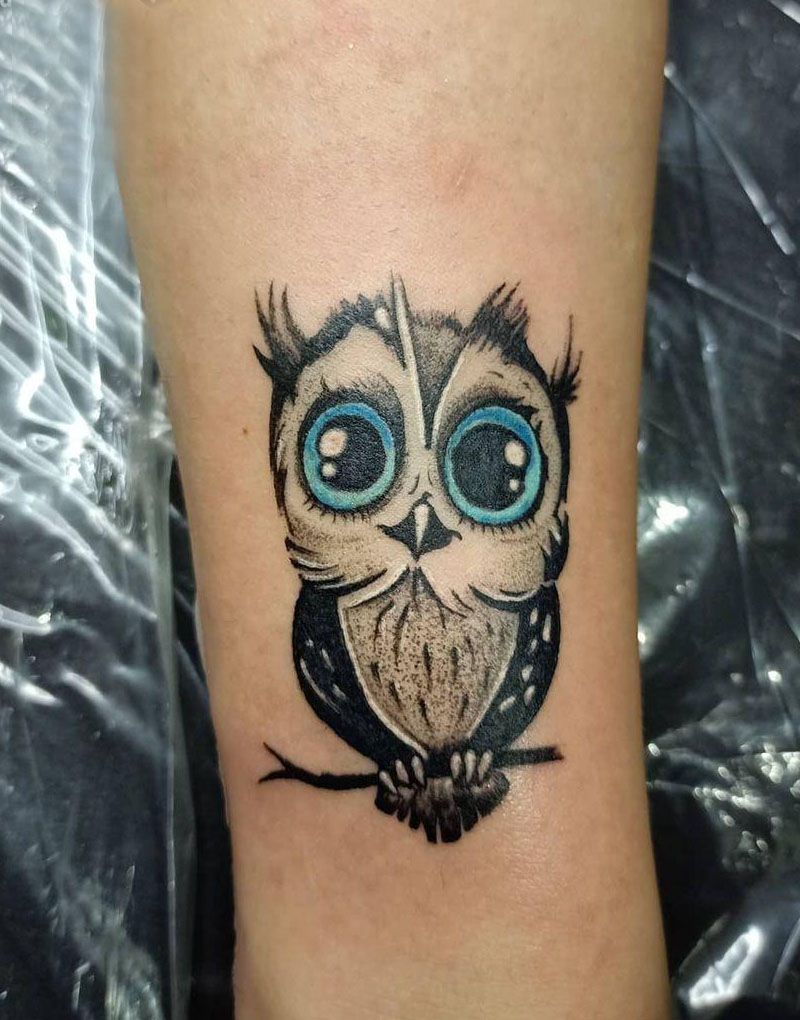 30 Cute Baby Owl Tattoos You Can Copy