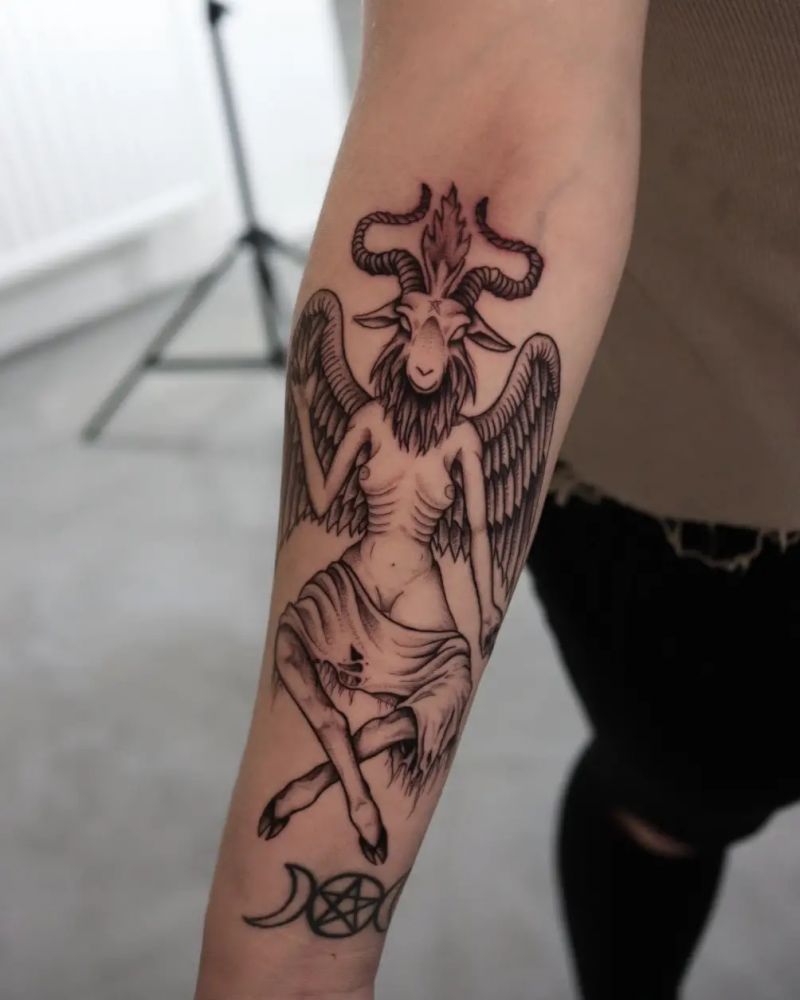 30 Pretty Baphomet Tattoos to Inspire You