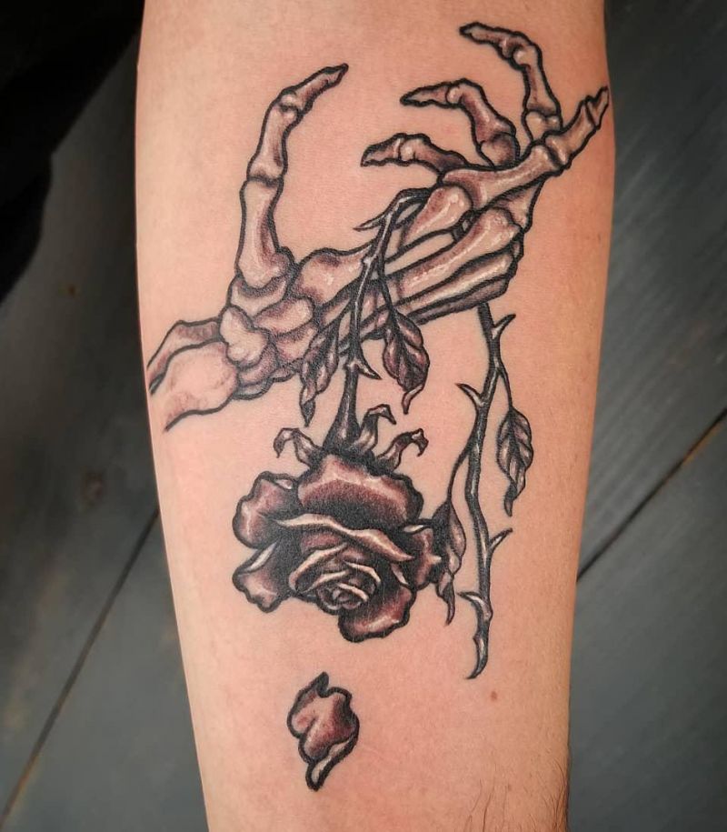 30 Unique Dead Rose Tattoos You Must Love