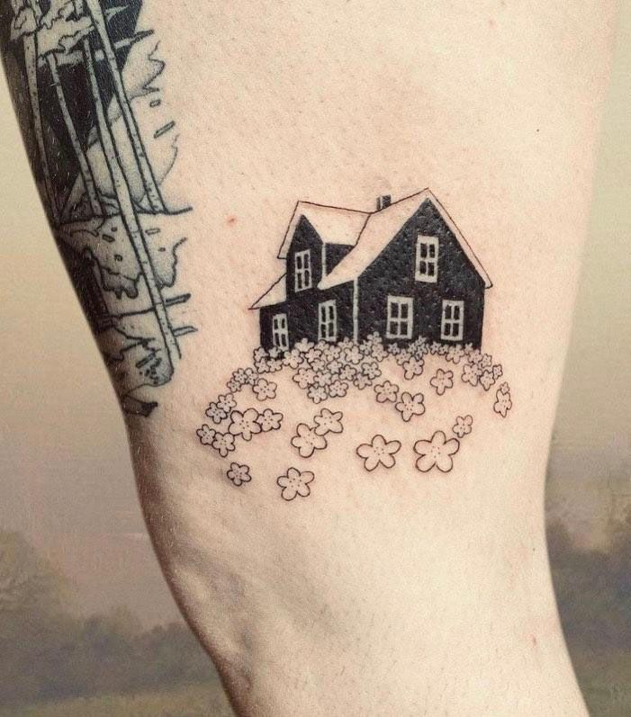 30 Pretty House Tattoos You Can Copy