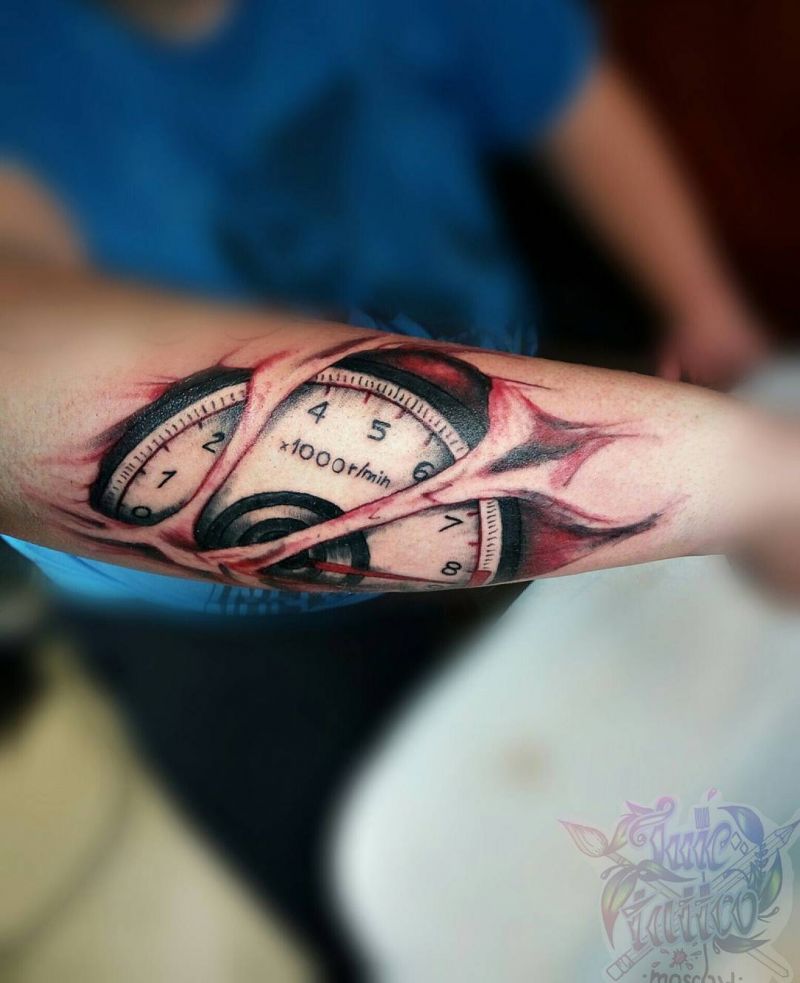 30 Excellent Speedometer Tattoos You Must Try