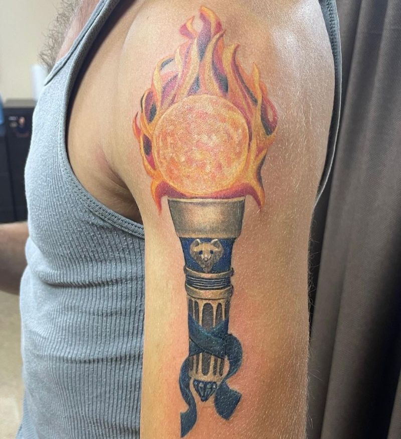 30 Gorgeous Torch Tattoos to Inspire You