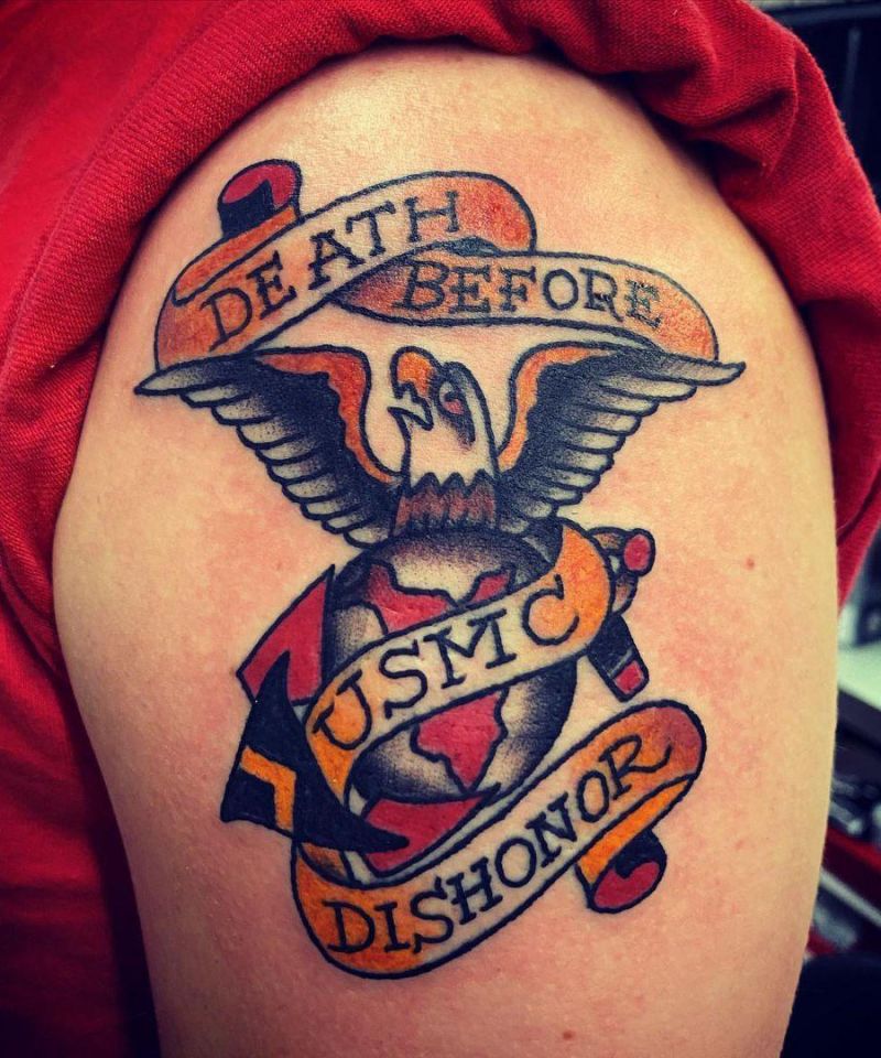 30 Pretty Death Before Dishonor Tattoos for Your Inspiration