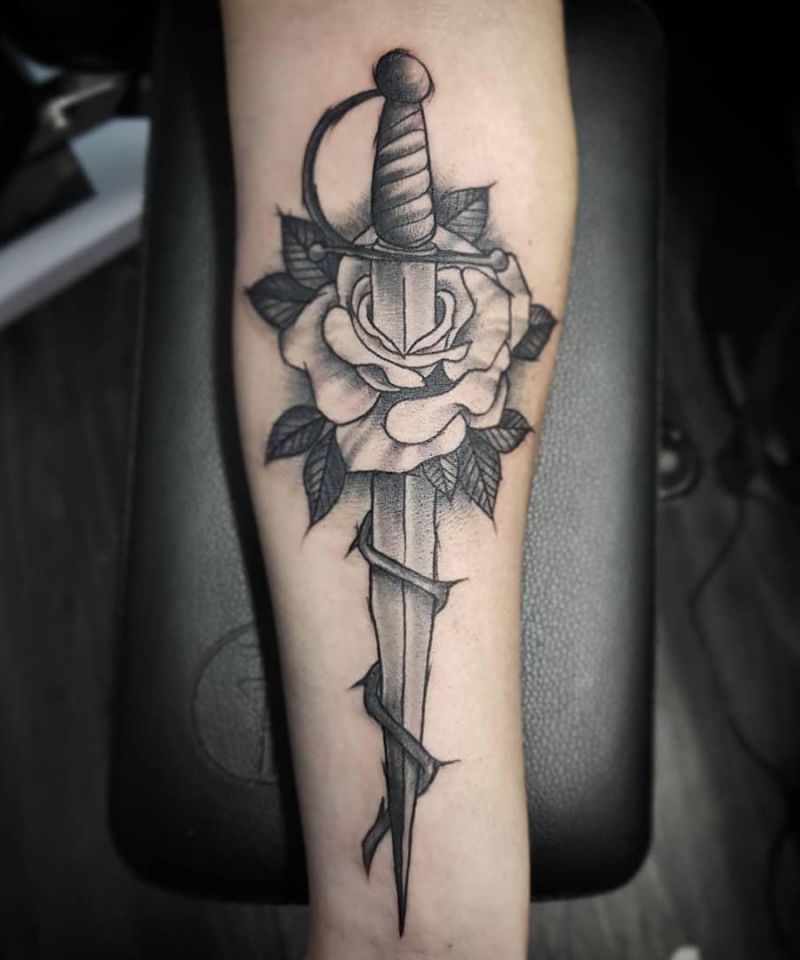 27 Pretty Rapier Tattoos You Must Try