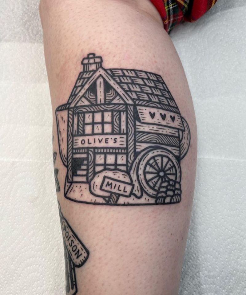 30 Pretty House Tattoos You Can Copy