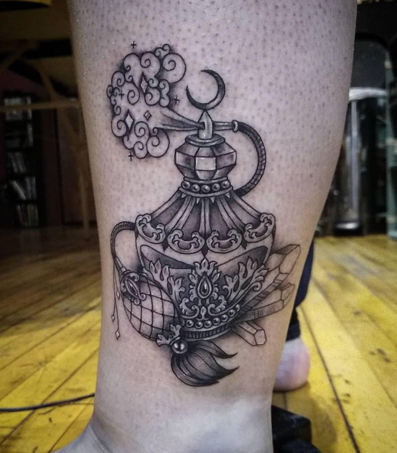 30 Elegant Perfume Bottle Tattoos You Can Copy