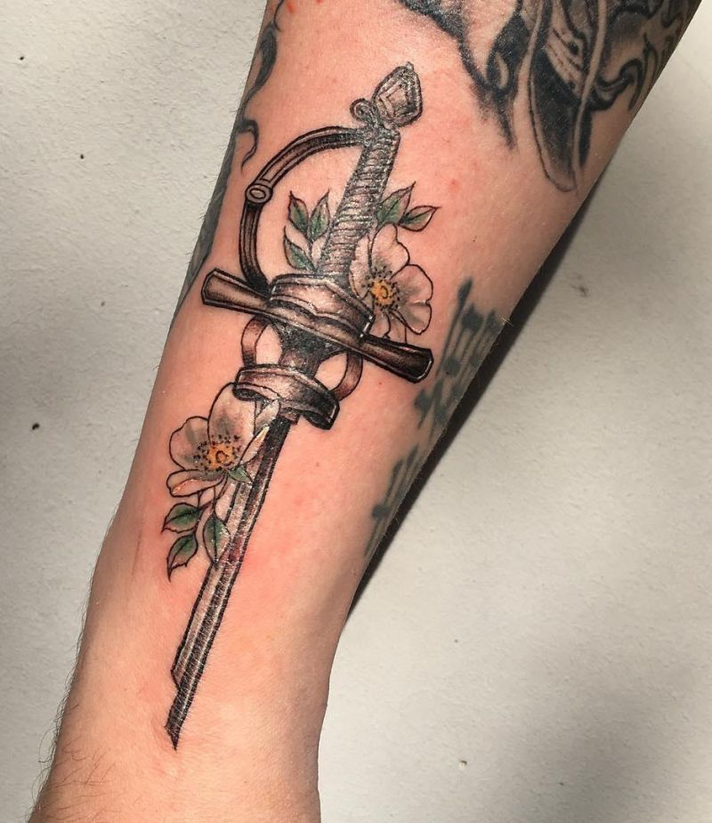 27 Pretty Rapier Tattoos You Must Try