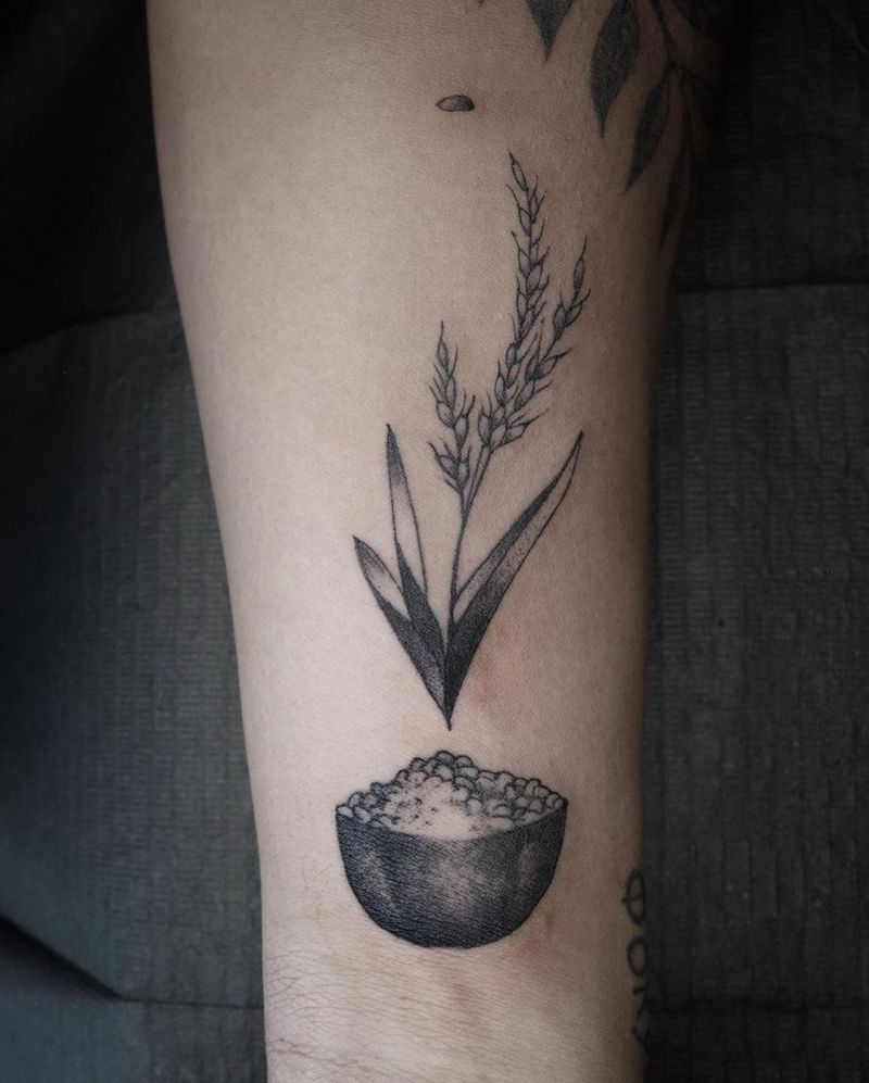 30 Pretty Rice Plant Tattoos You Will Love