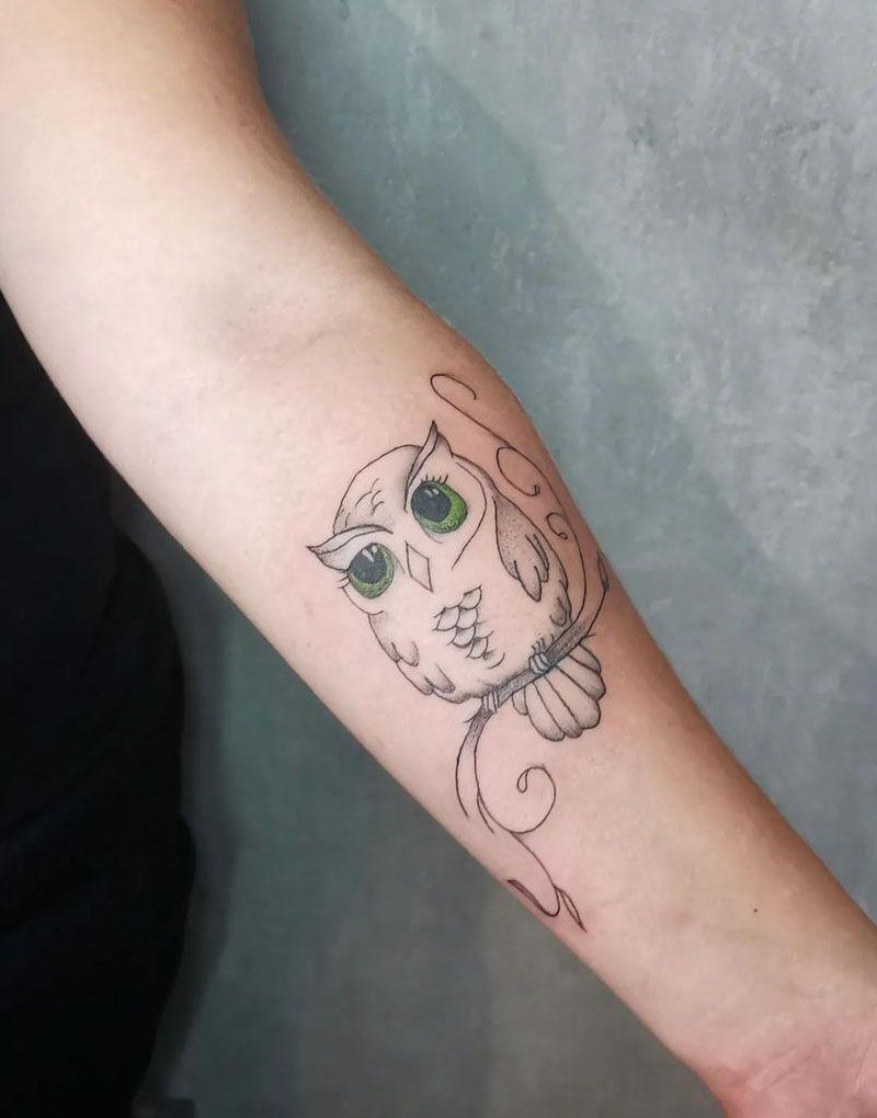 30 Cute Baby Owl Tattoos You Can Copy