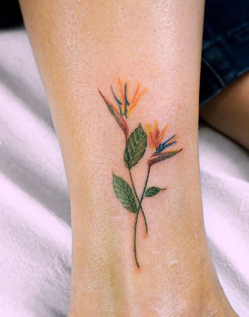 30 Pretty Bird of Paradise Tattoos You Must See