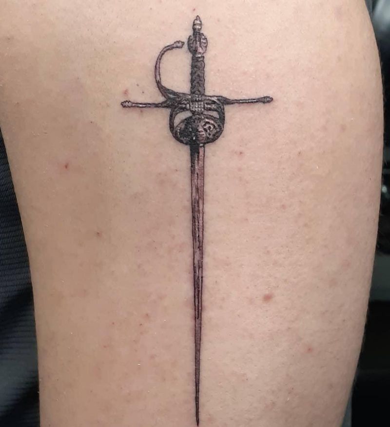 27 Pretty Rapier Tattoos You Must Try