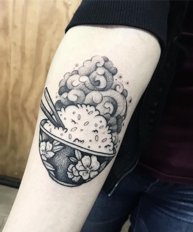 30 Unique Rice Bowl Tattoos to Inspire You