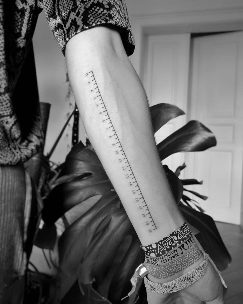 30 Pretty Ruler Tattoos You Will Love