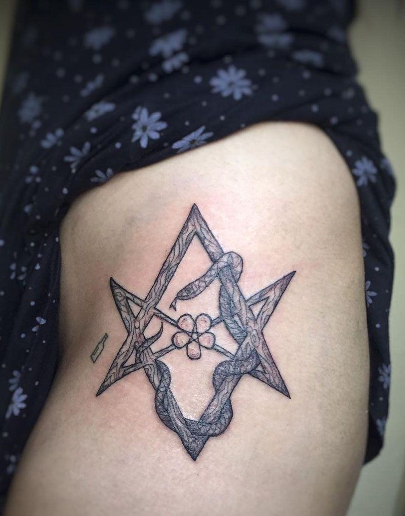 24 Pretty Unicursal Hexagram Tattoos You Can Copy