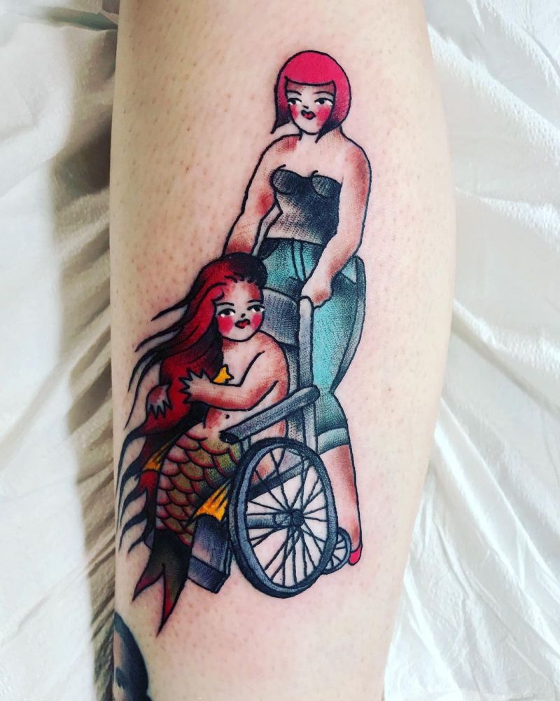 30 Unique Wheel Chair Tattoos You Must Try