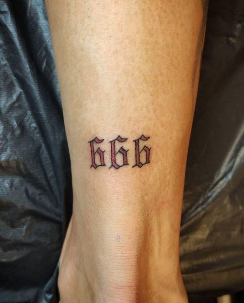 30 Pretty 666 Tattoos to Inspire You