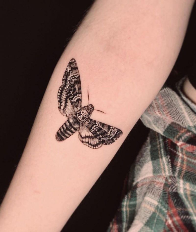 30 Gorgeous Death Moth Tattoos for Your Inspiration