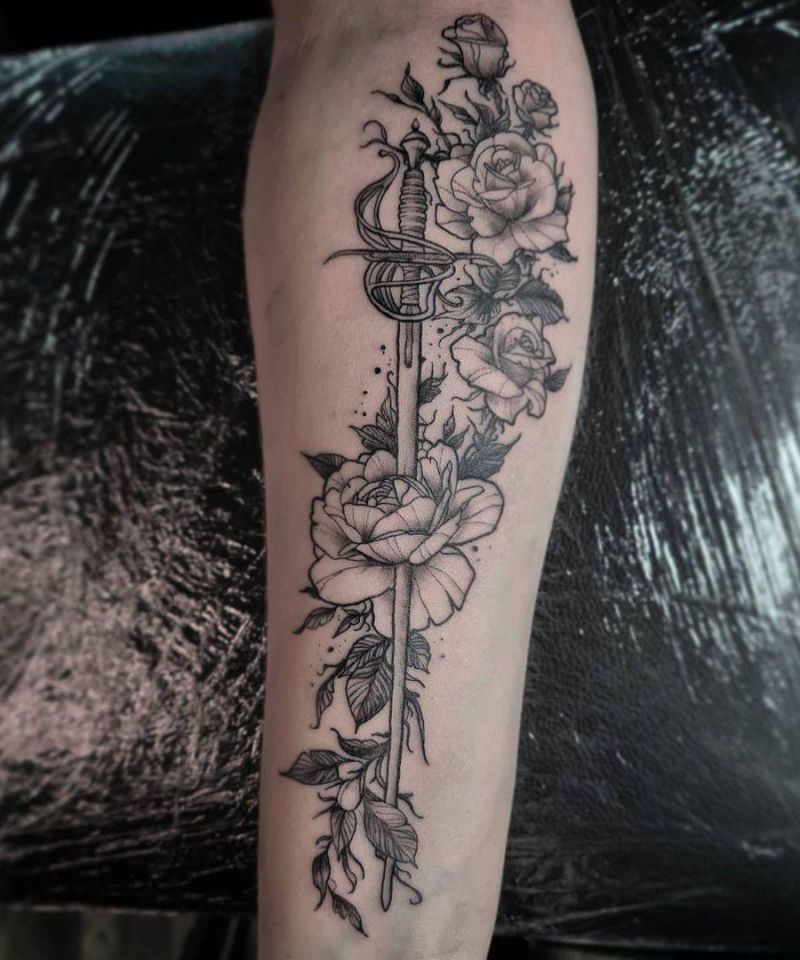 27 Pretty Rapier Tattoos You Must Try