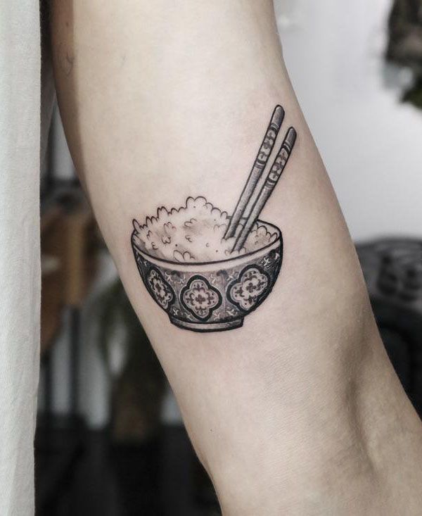 30 Unique Rice Bowl Tattoos to Inspire You