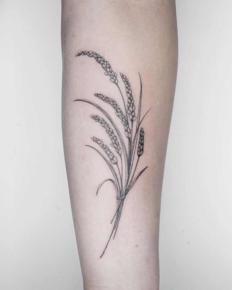 30 Pretty Rice Plant Tattoos You Will Love