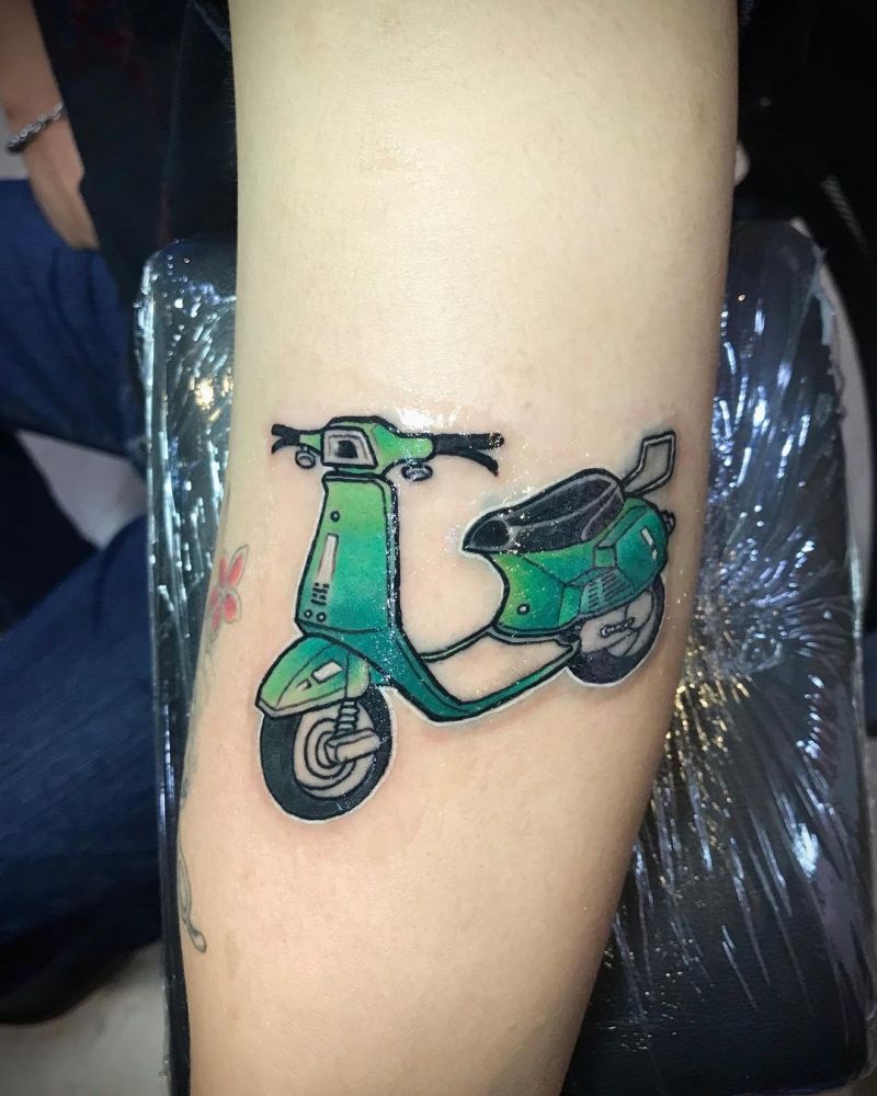 30 Pretty Scooter Tattoos You Will Love