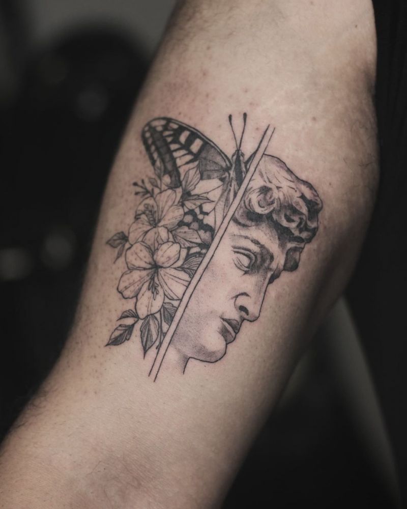 30 Pretty Statue Tattoos You Will Love