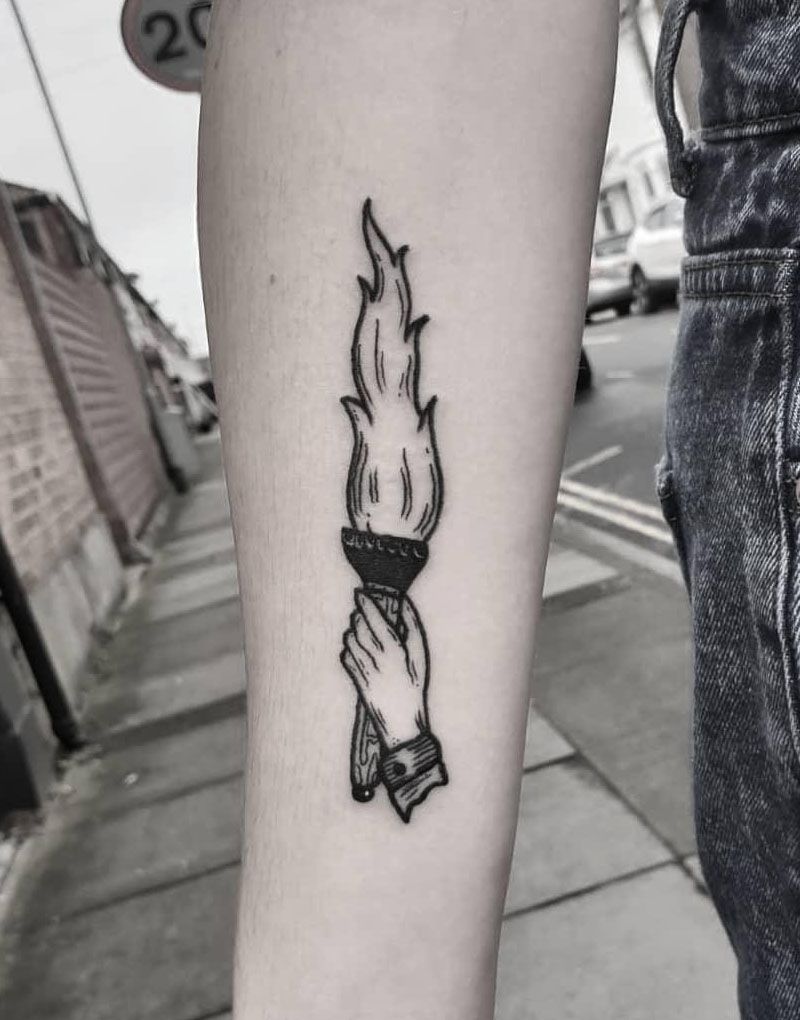 30 Gorgeous Torch Tattoos to Inspire You