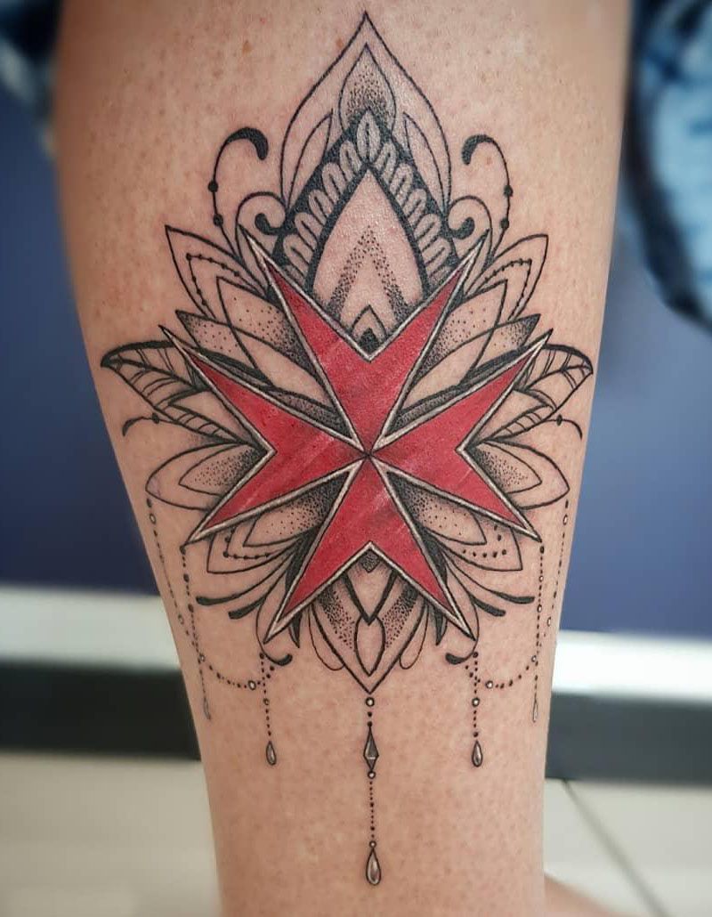 30 Pretty Maltese Cross Tattoos to Inspire You