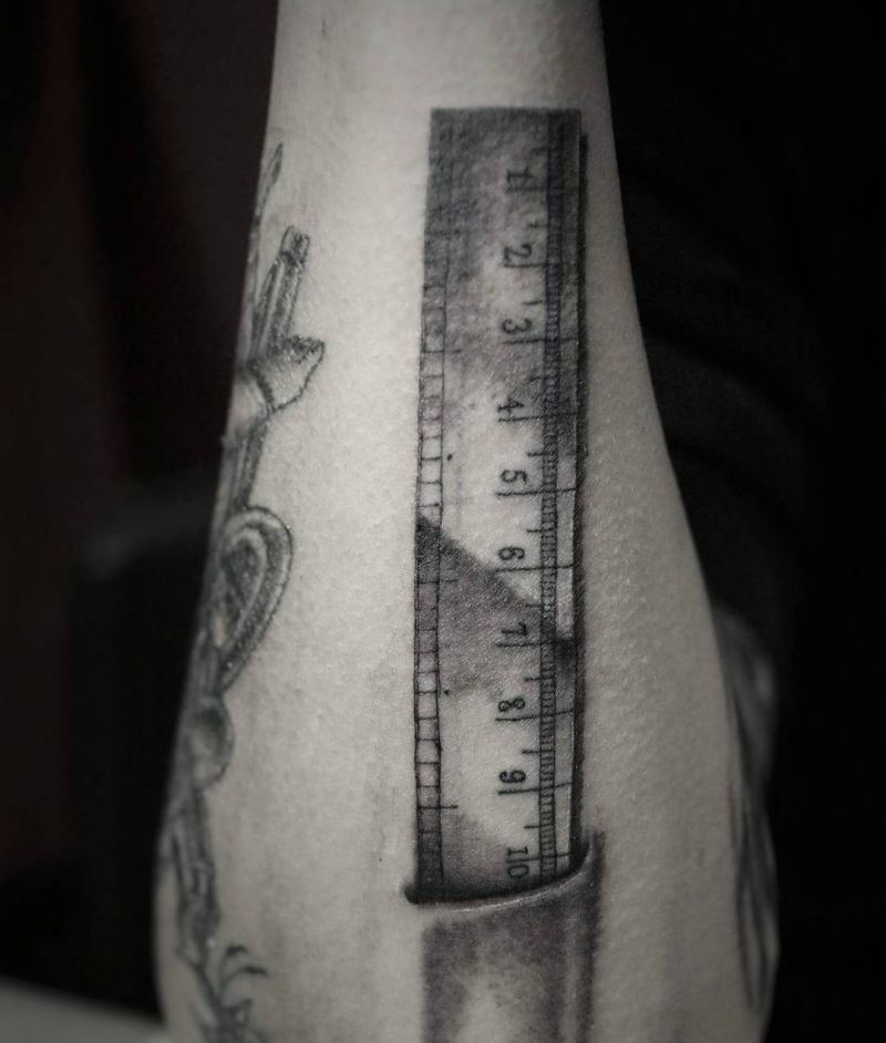 30 Pretty Ruler Tattoos You Will Love