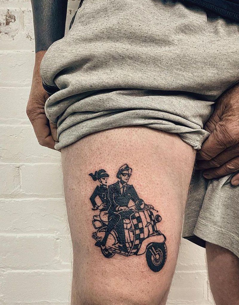 30 Pretty Scooter Tattoos You Will Love