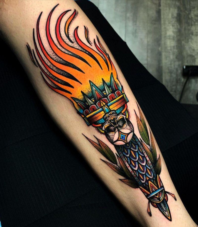 30 Gorgeous Torch Tattoos to Inspire You