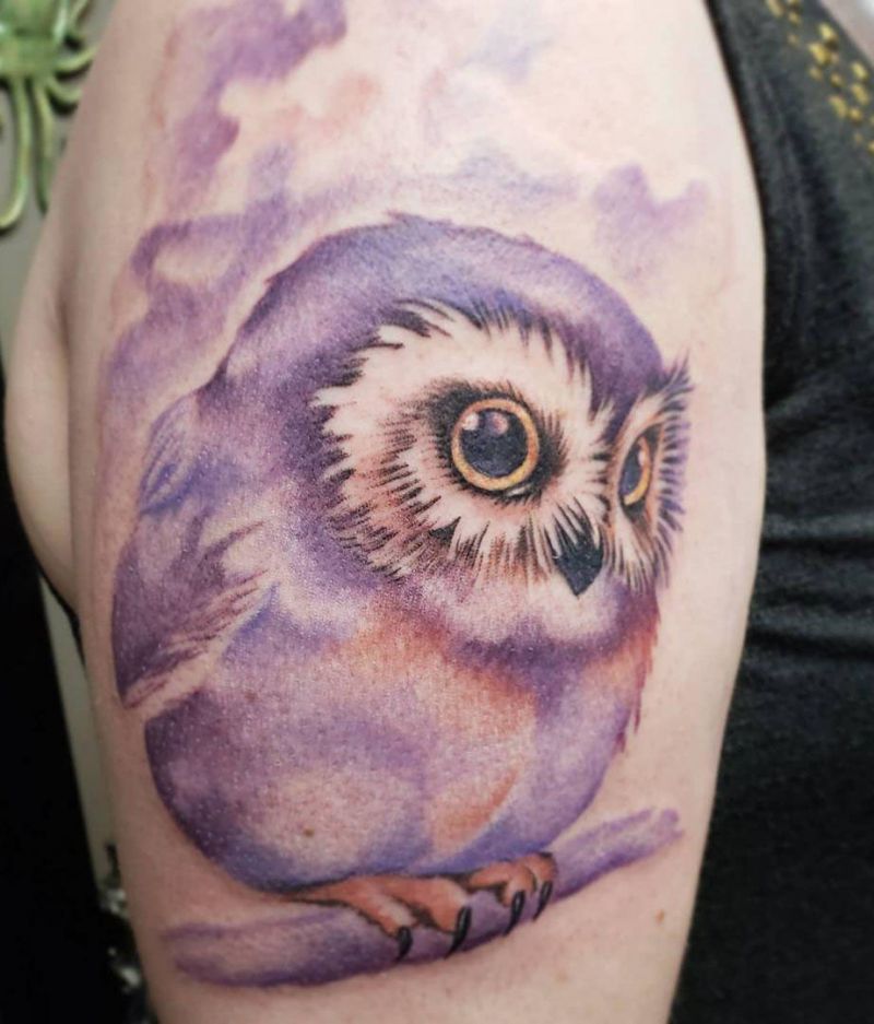 30 Cute Baby Owl Tattoos You Can Copy