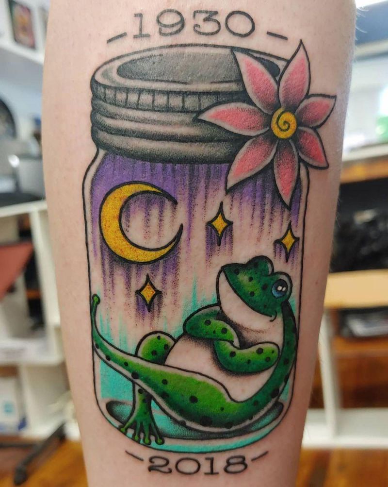 30 Pretty Mason Jar Tattoos You Must Love