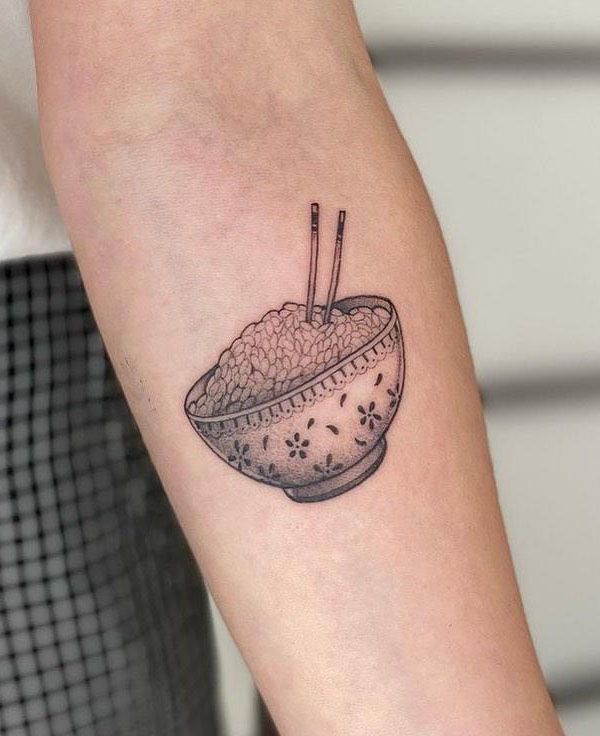 30 Unique Rice Bowl Tattoos to Inspire You